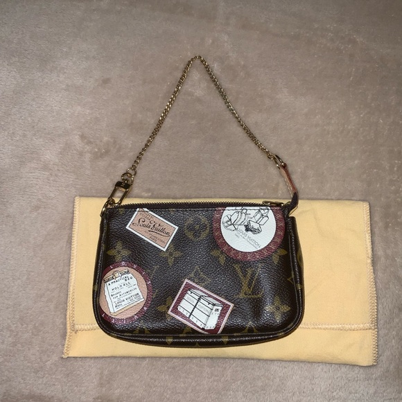 AUTHENTIC Limited Edition Louis Vuitton Monogram Trunks & Locks Mini Pochette - Picture 2 of 8